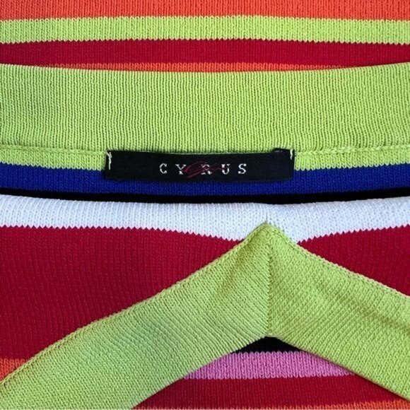 Cyrus Striped Multicolor Sleeveless V-Neck Camisole - M - Picture 5 of 7